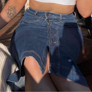 MKTstudio Paris Denim MIDI Skirt